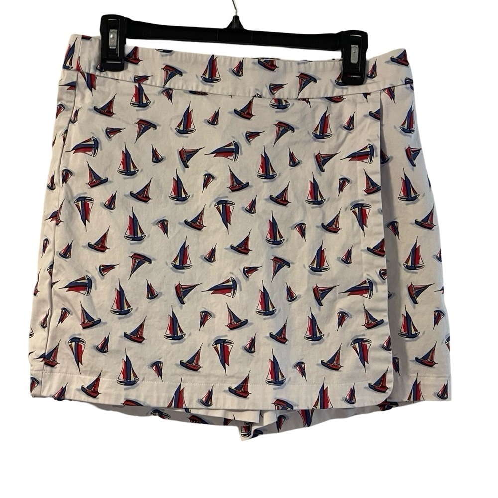 Talbots Sailboat Nautical Printed Skort Size 6